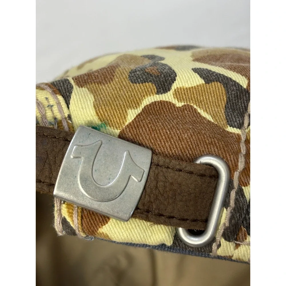 True‎ Religion Strap back Flat Cap Hat Mens Camo Duck Hunter Retro Vintage